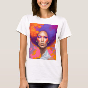 Afro Christy Colour Splash Art Women's T-Shirts