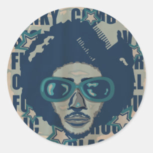 AFRO CLASSIC ROUND STICKER