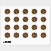 Afro Cool Classic Round Sticker (Sheet)