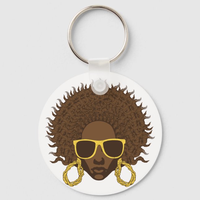 Afro Cool Key Ring (Front)