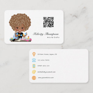 Afro Crafter QR Code Business Card