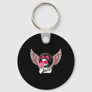 Afro Cupid With Sungles Blowing Bubble Gum Valenti Key Ring