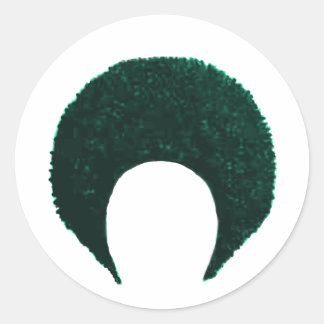 Afro Cyan The MUSEUM Zazzle Gifts Classic Round Sticker