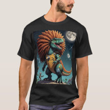 Afro Dino Cosmic Warrior Suit Tee