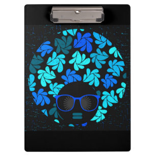 Afro Diva Blue Clipboard