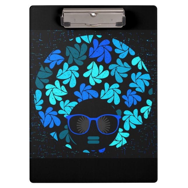 Afro Diva Blue  Clipboard (Front)