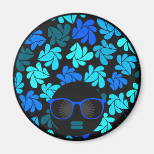 Afro Diva Blue Magnet