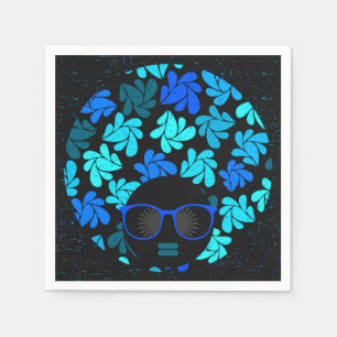 Afro Diva Blue Napkin