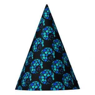 Afro Diva Blue Party Hat