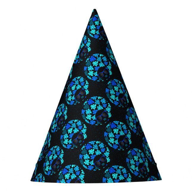 Afro Diva Blue  Party Hat (Front)