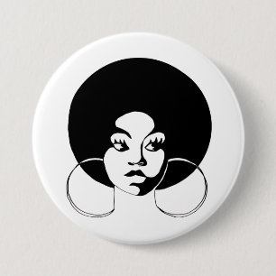 Afro Diva Button