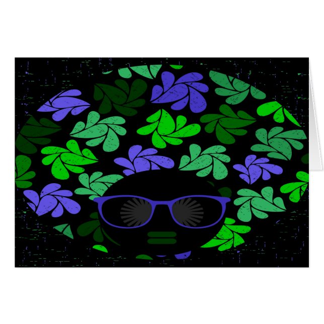Afro Diva Green & Blue (Front Horizontal)