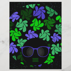 Afro Diva Green & Blue