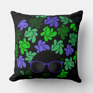 Afro Diva Green & Blue Pillow