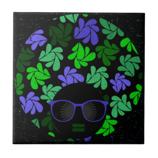 Afro Diva Green & Blue Tile
