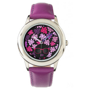 Afro Diva Pink Purple Lavender Watch