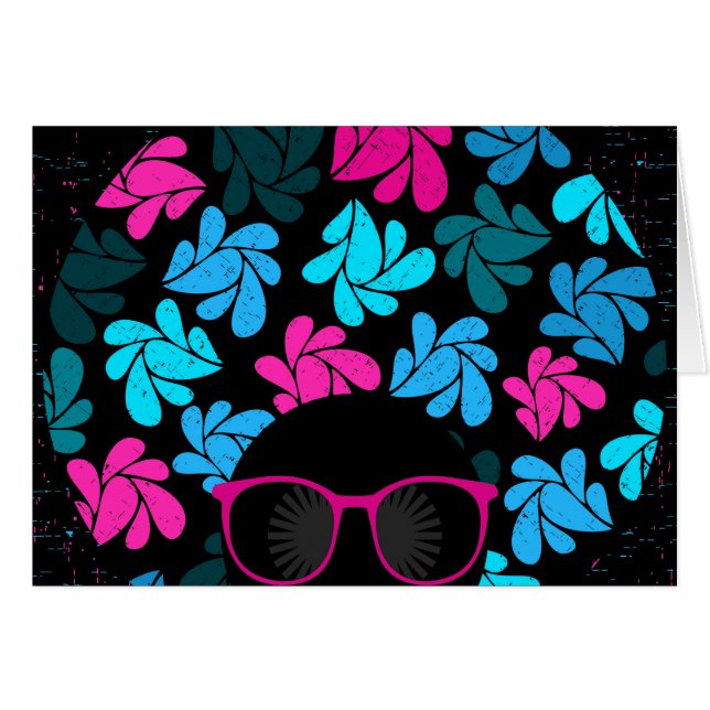 Afro Diva Turquoise & Hot Pink (Front Horizontal)