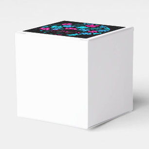 Afro Diva Turquoise & Hot Pink Favour Box
