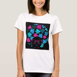 Afro Diva Turquoise & Hot Pink T-Shirt