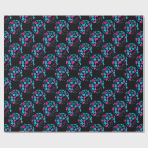 Afro Diva Turquoise & Hot Pink Wrapping Paper