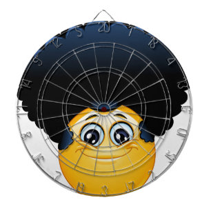 afro emoji dartboard