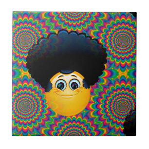 afro emojis tile