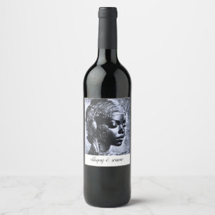 Afro-futurism Book Title Parody Wine Label
