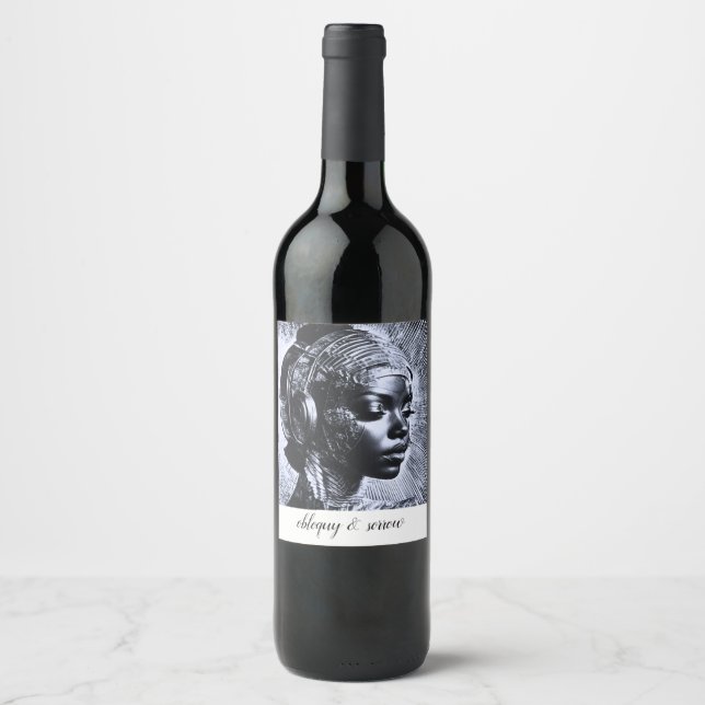 Afro-futurism Book Title Parody Wine Label (Front)