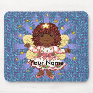 Afro Girl Fairy  Mouse Mat