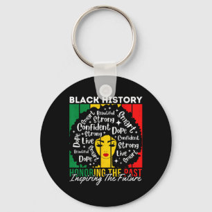 Afro Girl Honouring Past Inspiring Future Black Hi Key Ring