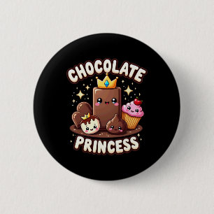 Afro Girl Melanin Chocolate Princess  6 Cm Round Badge