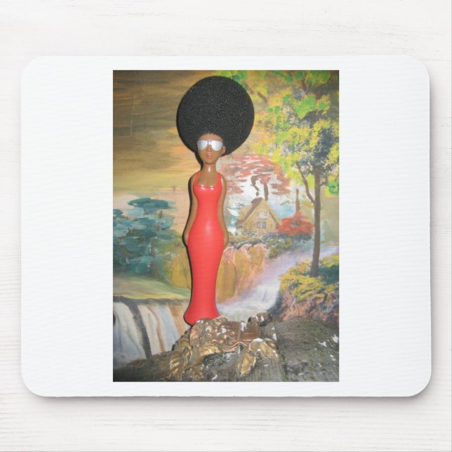 Afro Glam: A Timeless Beauty Mouse Mat (Front)