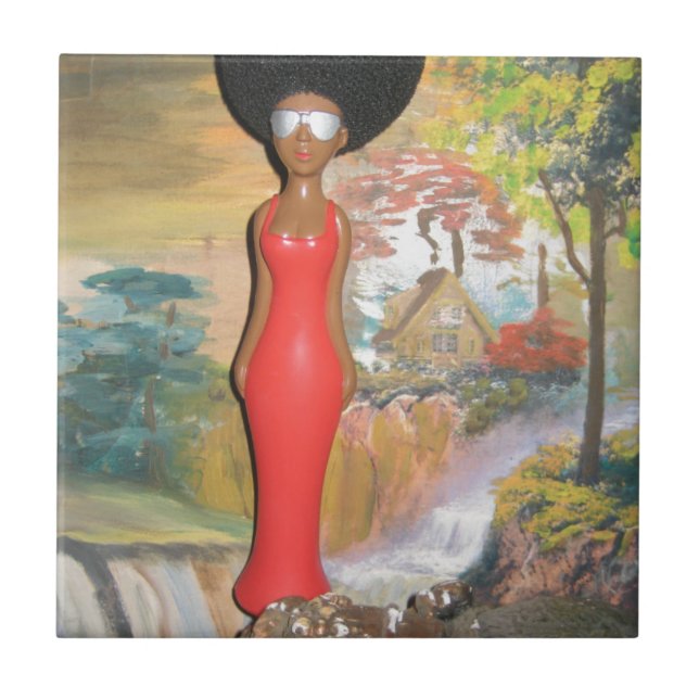 Afro Glam: A Timeless Beauty Tile (Front)