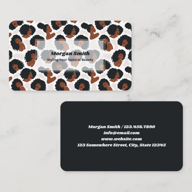 Afro Hair Braids Business Card (Front/Back)