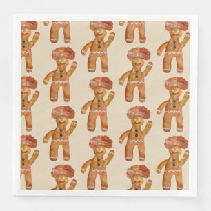 Afro Hair Gingerbread Man Mug   Napkins