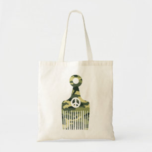 Afro Hair Peace Camo Tote Bag