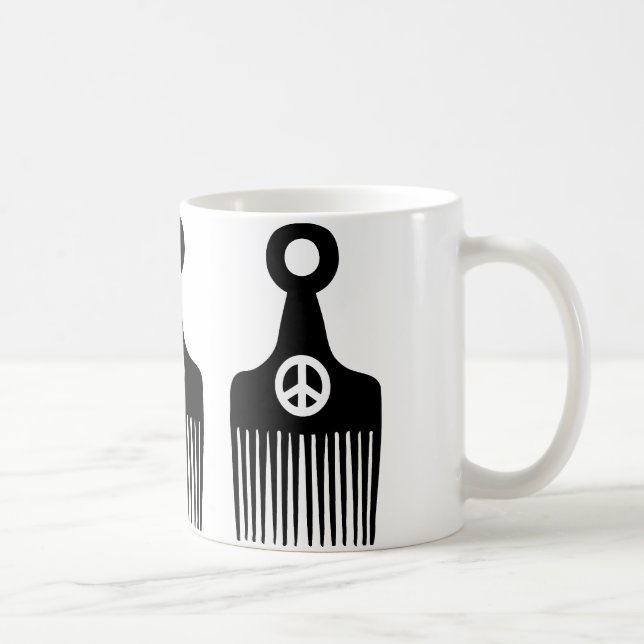 Afro Hair Peace Coffee Mug (Right)