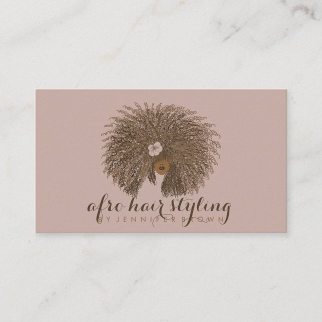Afro Hair Styling Business Card (Front)