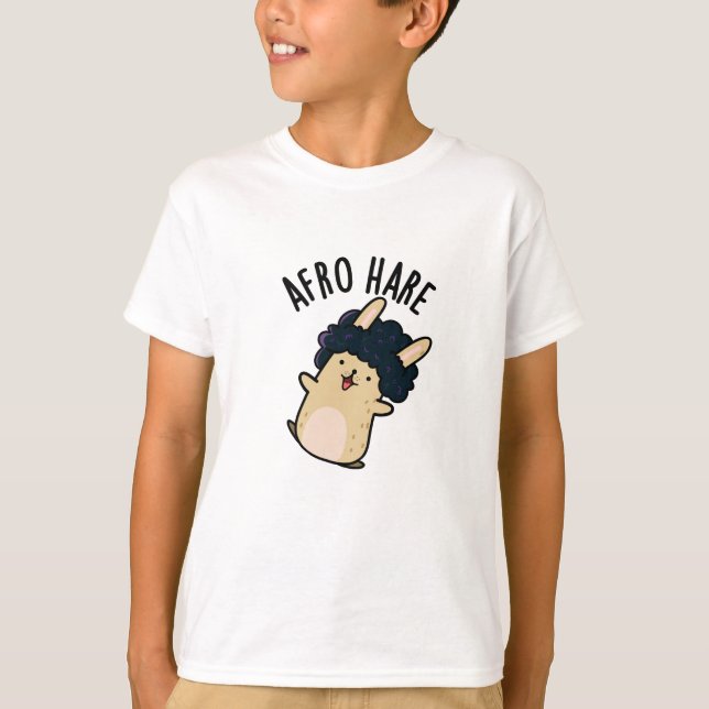Afro Hare Funny Rabbit With Afro Pun  T-Shirt (Front)