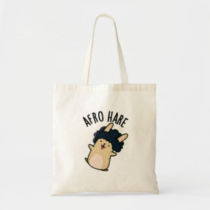 Afro Hare Funny Rabbit With Afro Pun Tote Bag