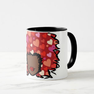 Afro Heart Mug