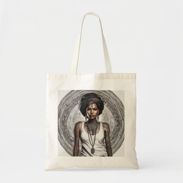 afro indian chic tote bag (Front)