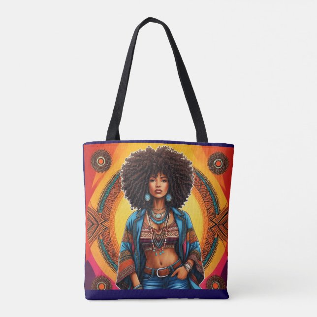 Afro Indigenous tote Bag (Back)
