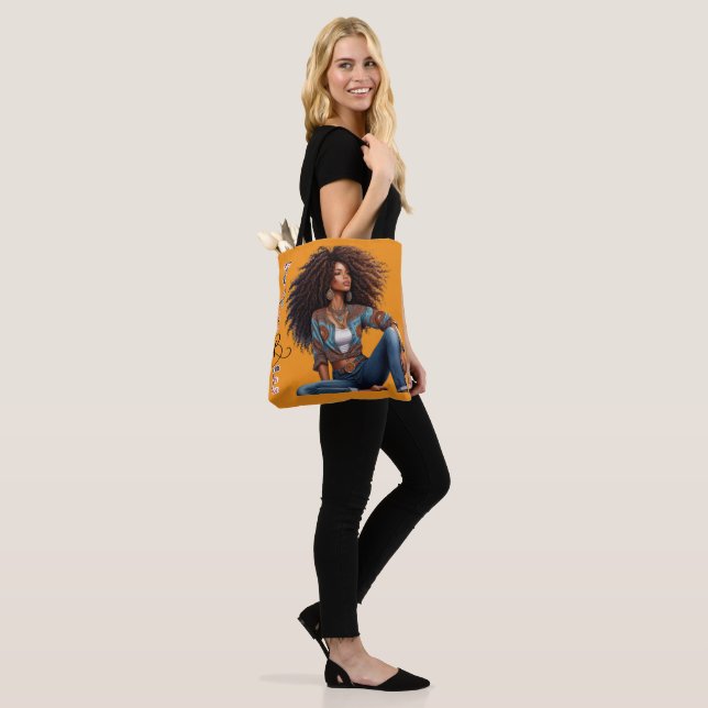 Afro Indigenous tote Bag (On Model)