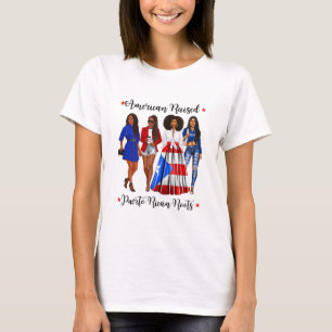 Afro Latina American Raised Puerto Rican Roots Ric T-Shirt
