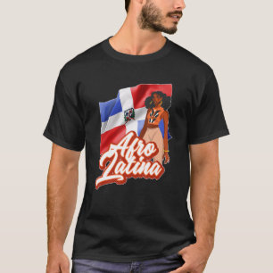 Afro Latina Dominican Republic Flag T-Shirt