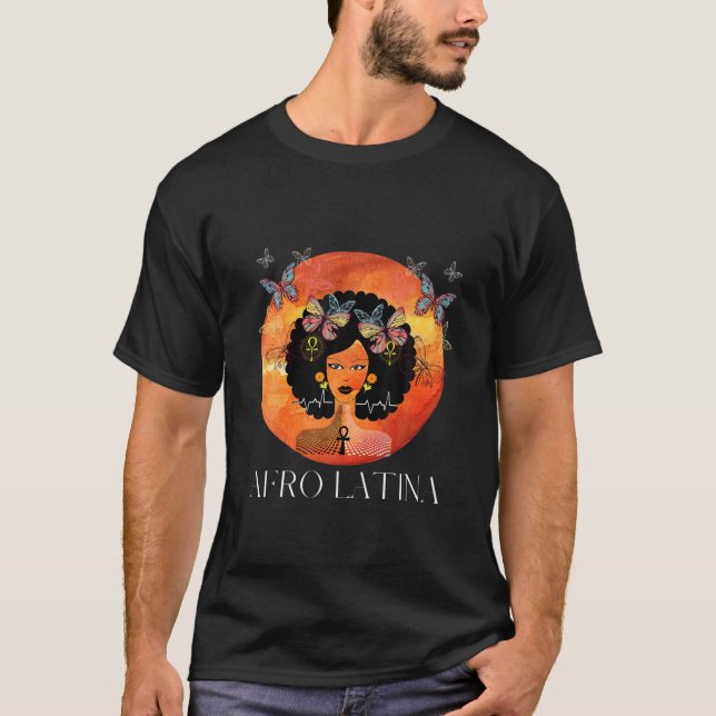 Afro Latina - Empowered And Unified La Alma Soul T-Shirt (Front)