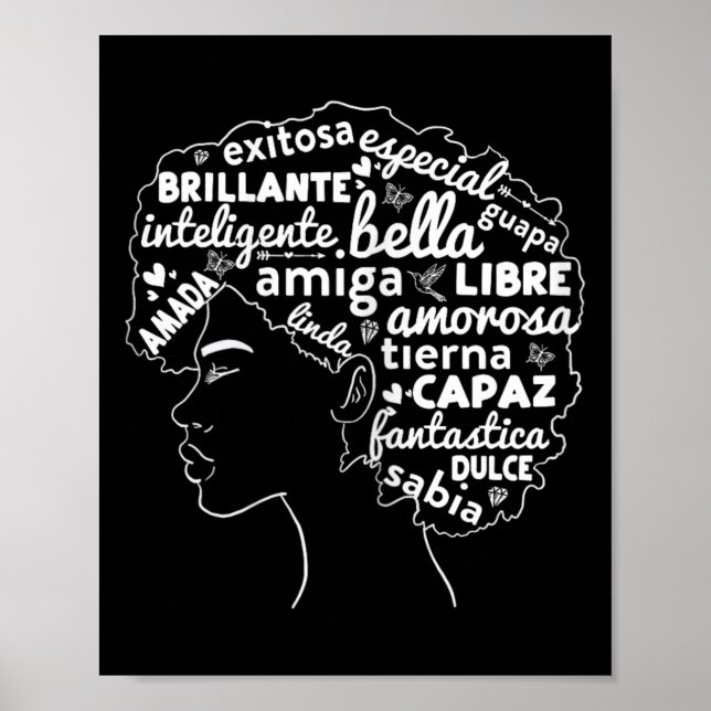Afro Latina Pride Gift Afro-latino Black History M Poster (Front)