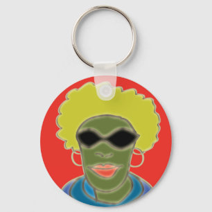 Afro-Left Key Ring