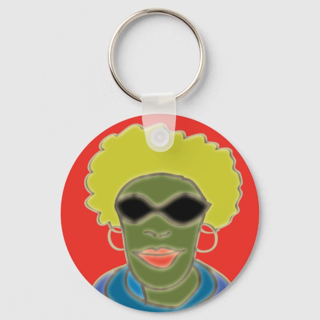 Afro-Left Key Ring (Front)